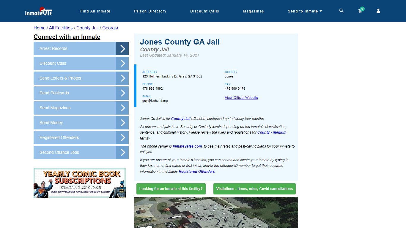 Jones County GA Jail - Inmate Locator - Gray, GA