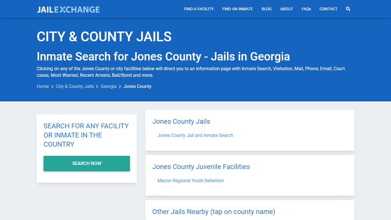 Inmate Search for Jones County | Jails in Georgia - Jail Exchange